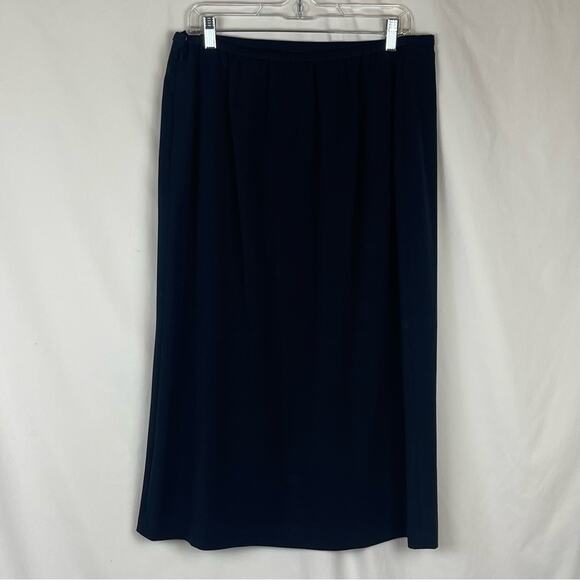 Nancy Bolen Black Embroidered Beaded Party Event Date Midi Skirt NWOT Size 14 - Picture 4 of 11